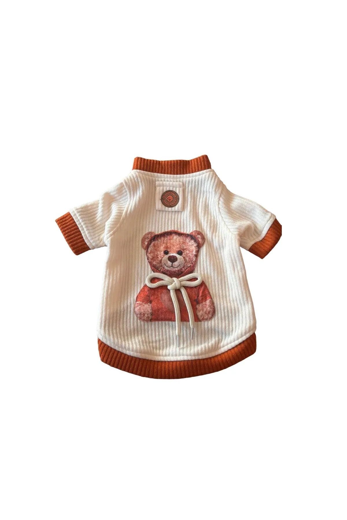 Bi Dolap Ponçik Teddy Bear Ayıcık Krem Triko Kedi Köpek Kıyafeti & Kazağı