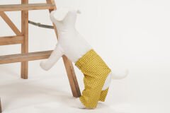 Bi Dolap Ponçik Şort Mayo Sarı Yumuşak Dokulu Kumaş Kedi Köpek Kıyafeti & Mayosu