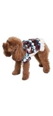 Bi Dolap Ponçik Pullu Parlak Kot Shiny Sweatshirt Renkli Kedi Köpek Kıyafeti & Sweatshirt