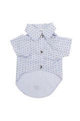 Bi Dolap Ponçik Gömlek Mavi Beyaz Denizci Gömlek Yumuşak Poplin Kumaş Kedi Köpek Kıyafeti & Gömleği