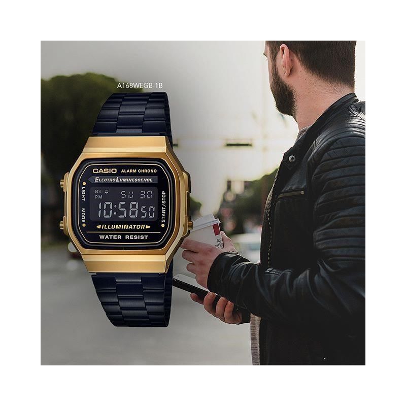 CASIO A168WEGB-1BDF Dijital KADIN / KIZ KOL SAATİ