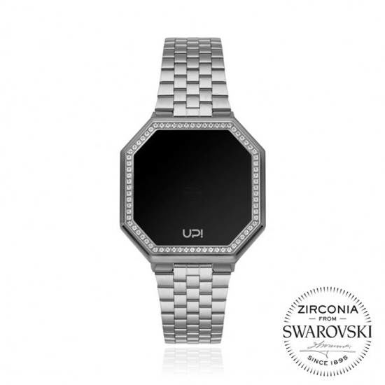 UPWATCH EDGE MINI SET WITH SWAROVSKI® ZIRCONIA SILVER Dokunmatik KADIN / KIZ KOL SAATİ