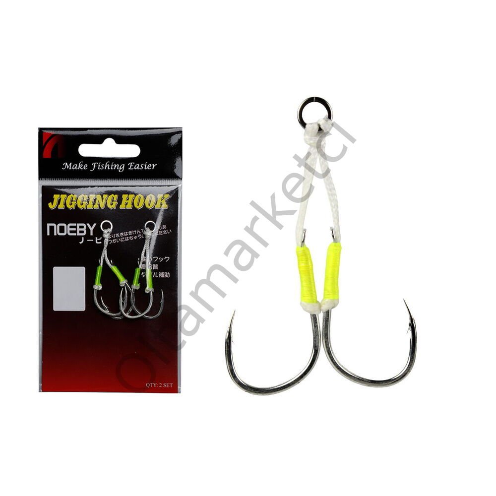 Noeby Jigging Hook-D Lj25 7/0 Assist 2 Pcs