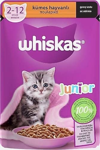Whiskas Pouch Sos İçinde Kümes Hayvanlı Yavru Kedi Konservesi 85gr
