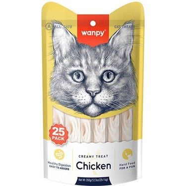 Wanpy Tavuklu 25x14 gr Krema Kedi Ödül Maması