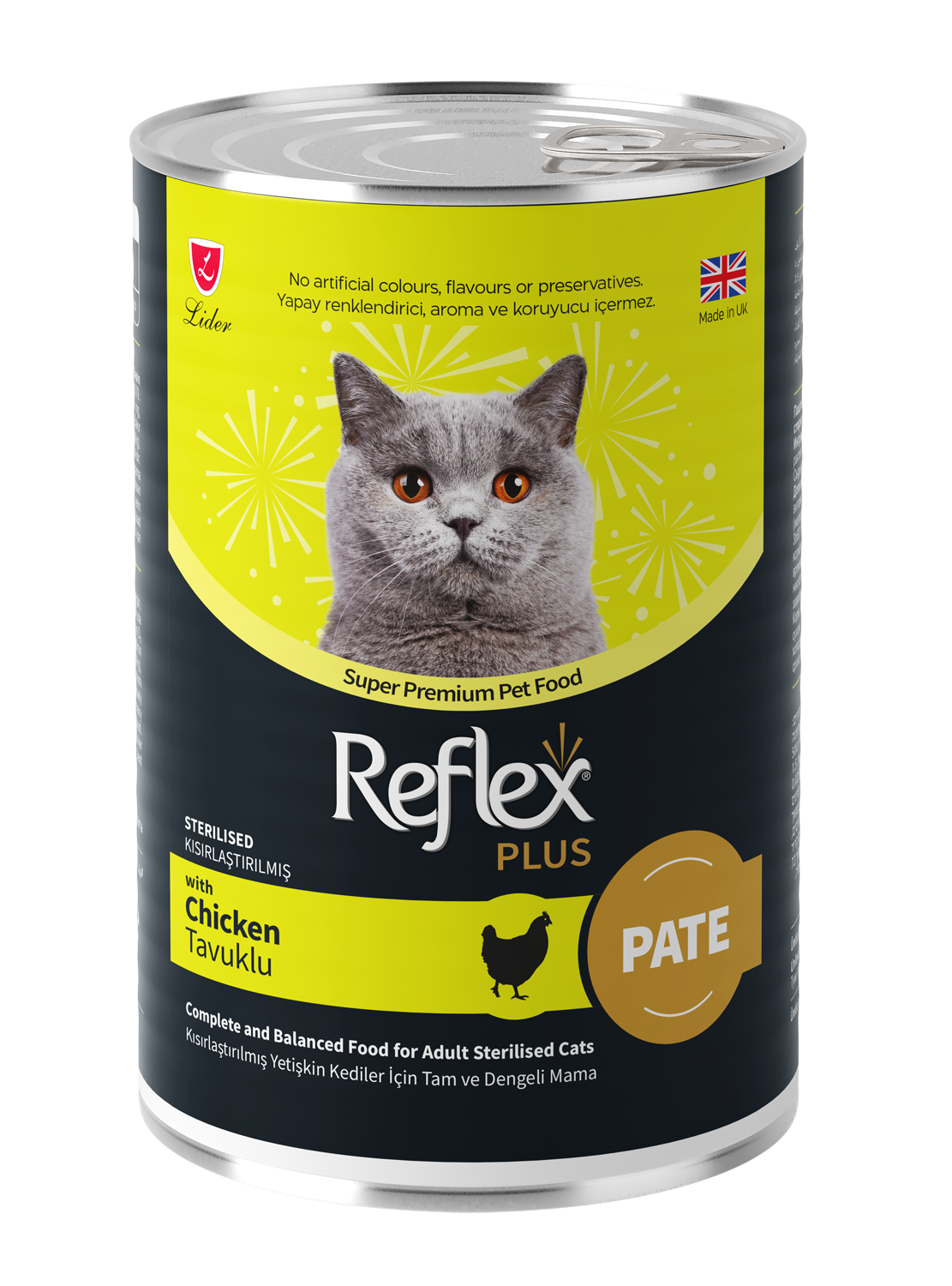 Reflex Plus Pate Tavuklu Kısırlaştırılmış Kedi Maması 395G