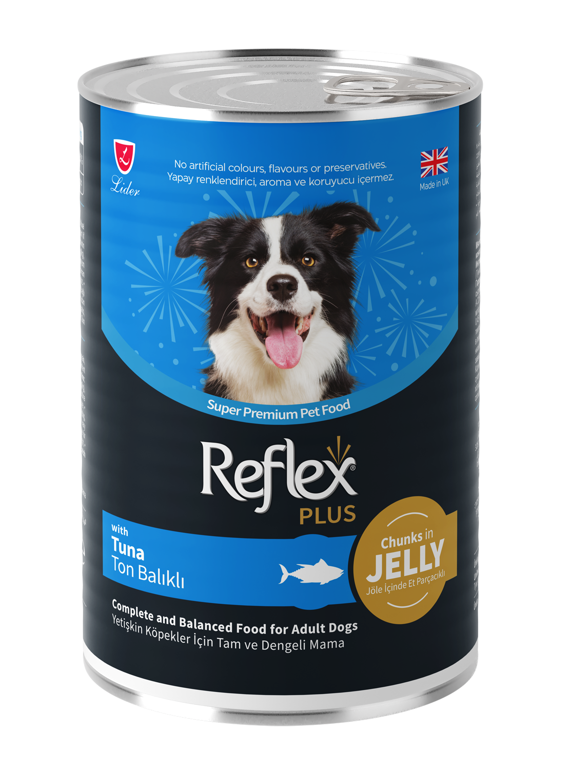 Reflex Plus Jöle İçinde Et Parçacıklı Ton Balıklı Yetişkin Köpek Maması 400G