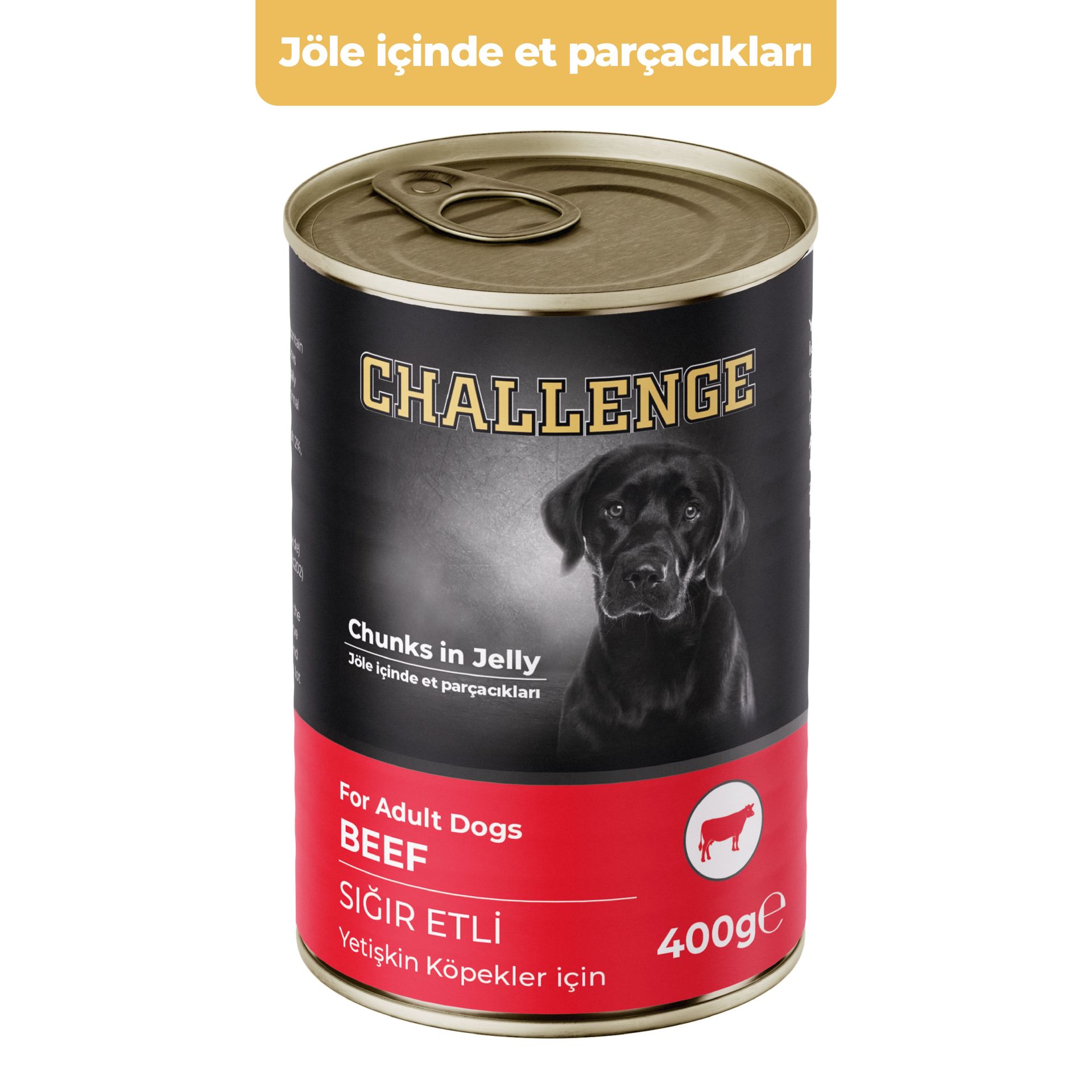 Challenge Konserve Köpek Yetişkin Sığır Etli 400G