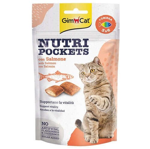 Gimcat Nutripockets Somon Omega 3&6 60 gr Kedi Ödül Maması