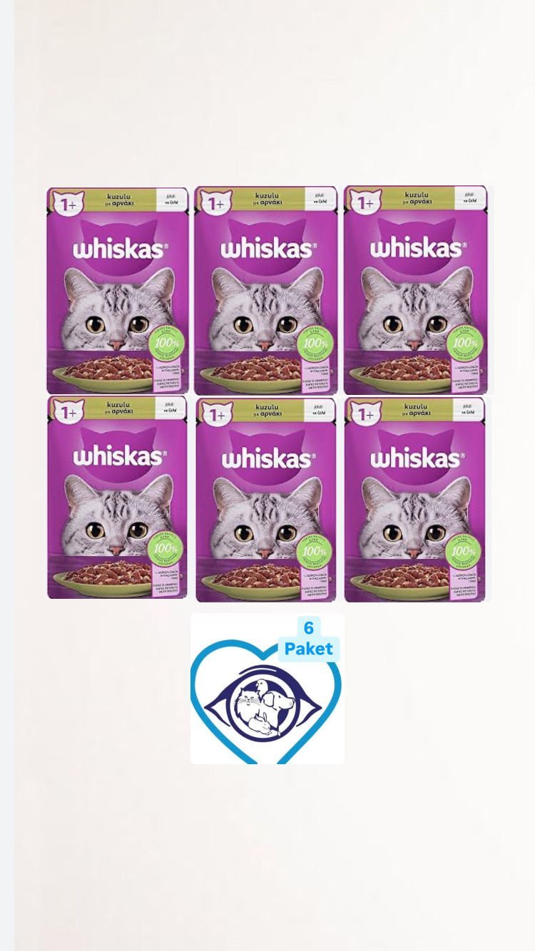 Whiskas Jöleli Kuzu Etli 85 gr 6'lı Yetişkin Kedi Yaş Maması
