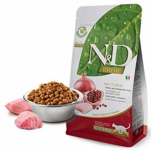 N&D Prime Tahılsız Tavuklu ve Narlı Kısırlaştırılmış 1.5 kg Yetişkin Kedi Maması