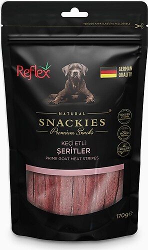 Reflex Snackies Keçi Etli Şeritler 170 gr Köpek Ödül Maması