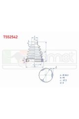 RENAULT KANGOO (KW0/1) 1.5 DCI 26,5X95X67,5 2008- AKS KÖRÜĞÜ KİTİ SOL-SAĞ İÇ TERMOPLASTİK 7701209473