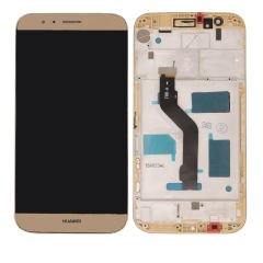 Huawei G8 Lcd Ekran Çıtalı Gold Altın