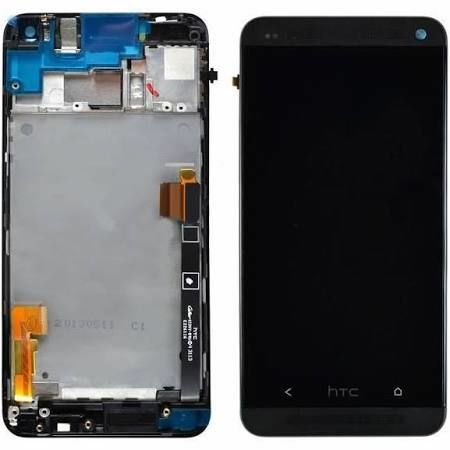 Htc One M7 Lcd Ekran Çıtalı Siyah