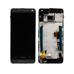 Htc One M7 Mini Lcd Ekran Çıtalı Siyah