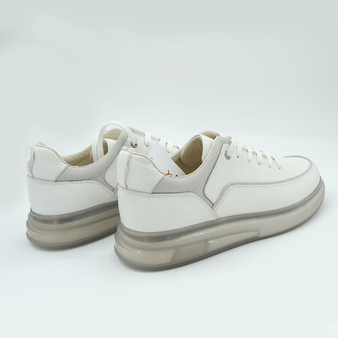 2220 Sneaker Erkek Deri Ayakkabı Krem - 44