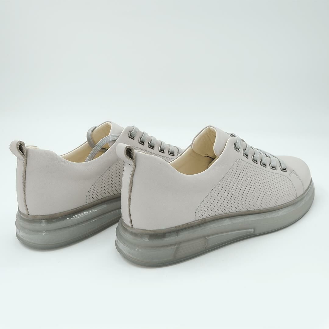 2025 Sneaker Erkek Deri Ayakkabı Bej - 44
