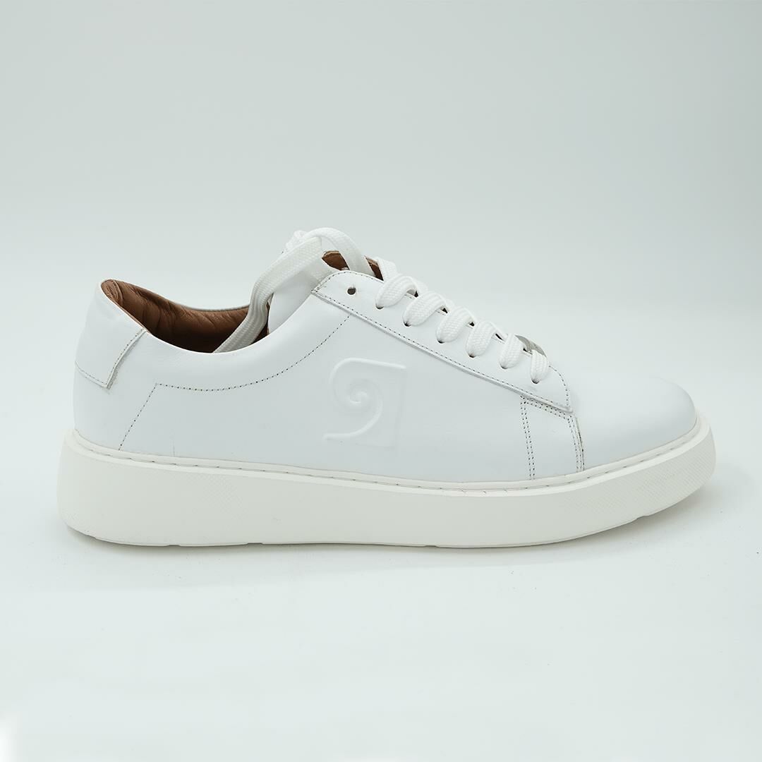 1362002 Erkek Sneaker Deri Ayakkabı Beyaz - 43
