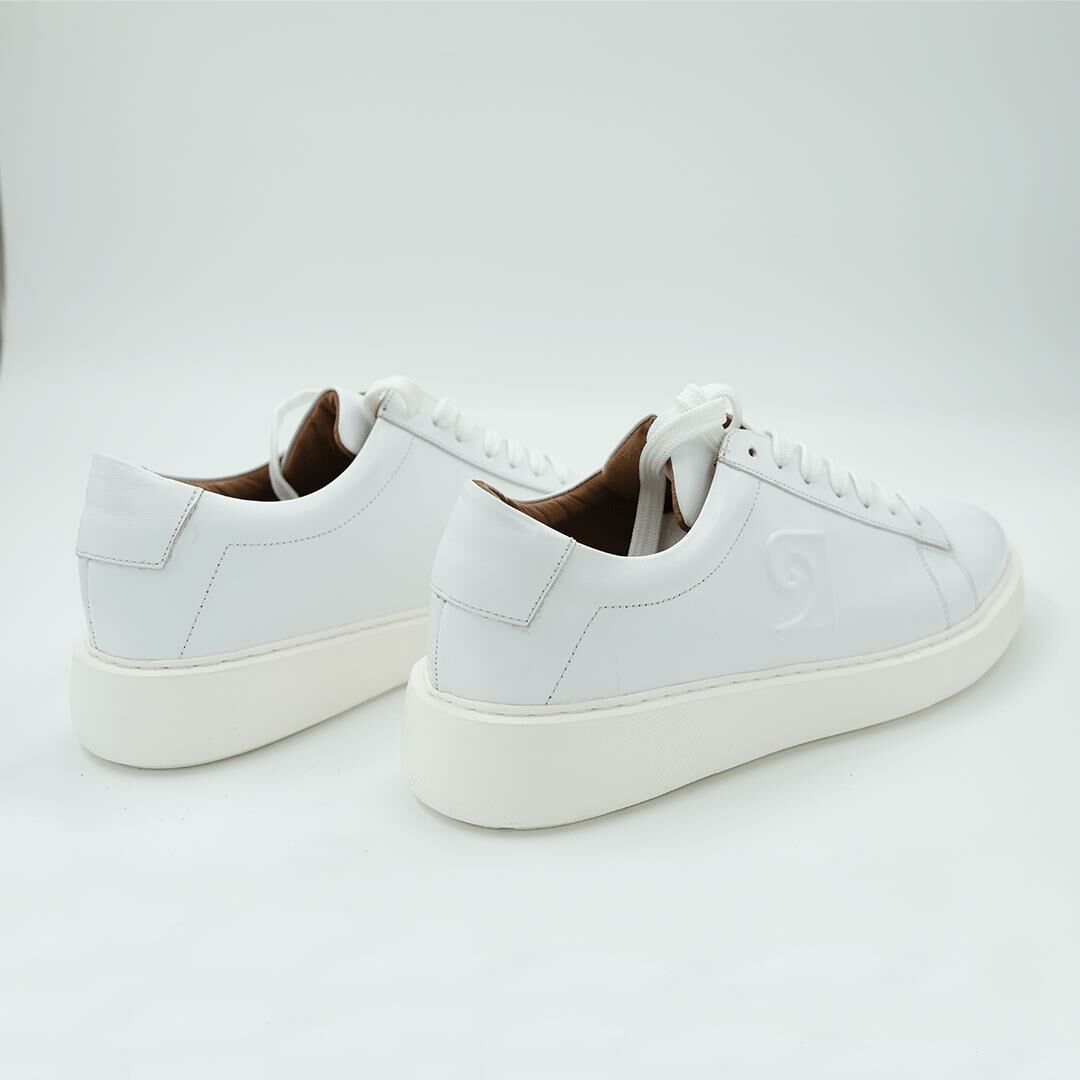 1362002 Erkek Sneaker Deri Ayakkabı Beyaz - 43