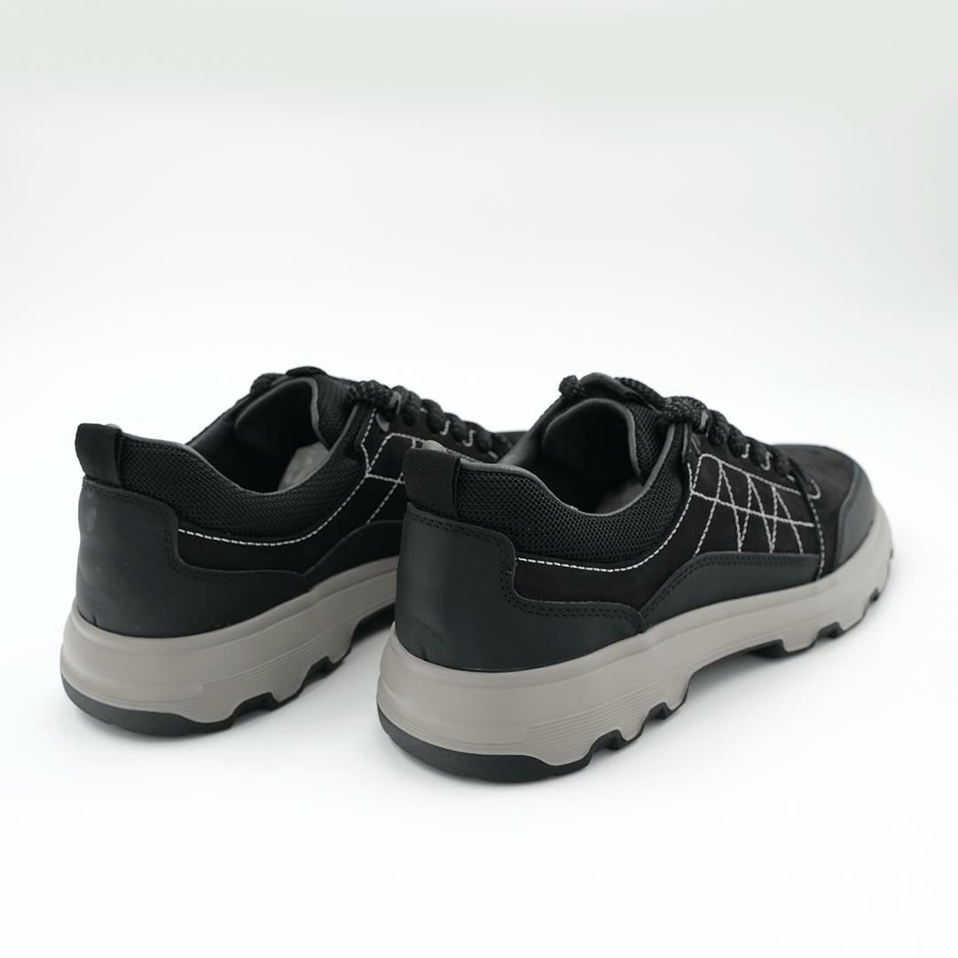 2488 Erkek Deri Sneakers Siyah Nubuk - 41