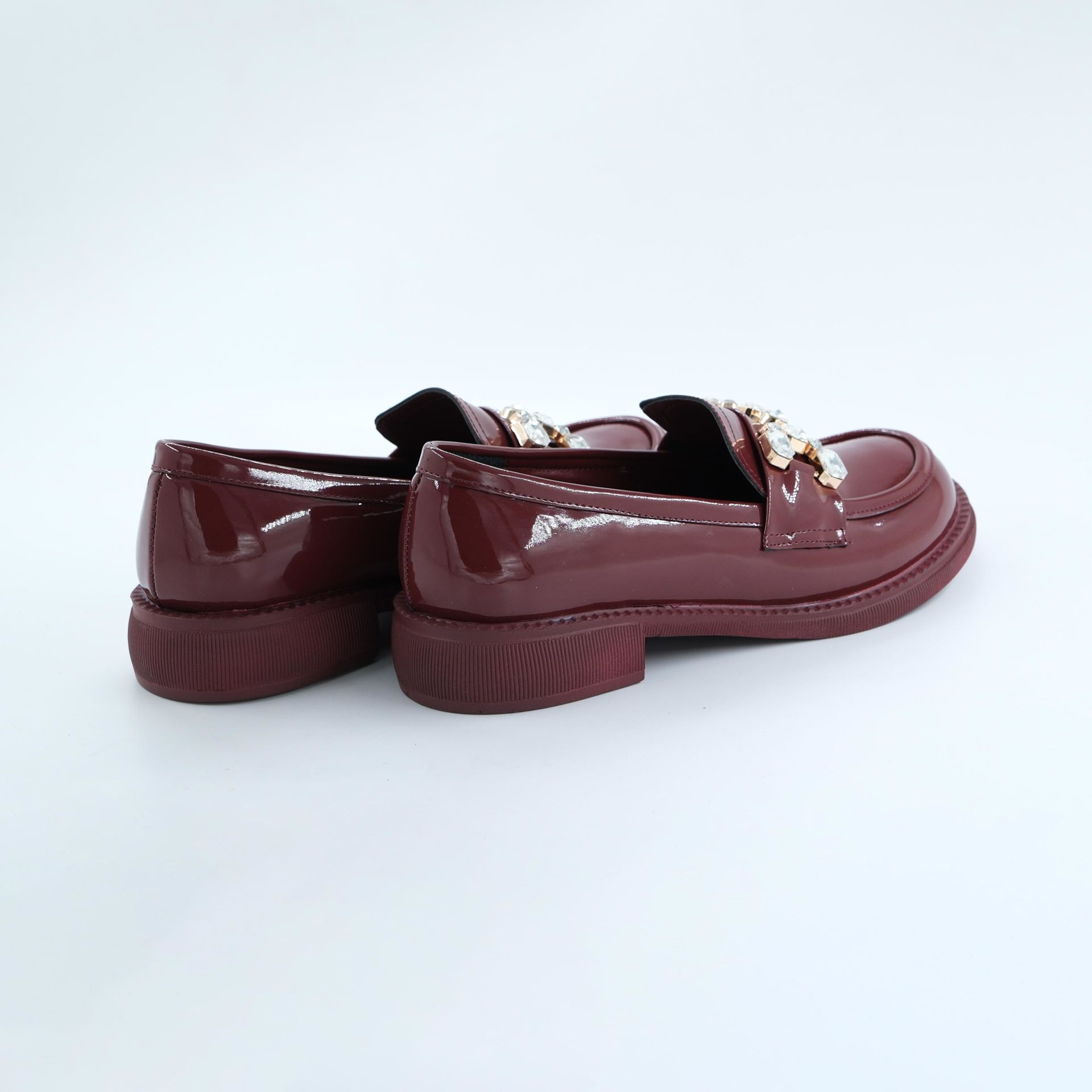 K703231 Kadın Casual Ayakkabı Bordo Rugan - 37