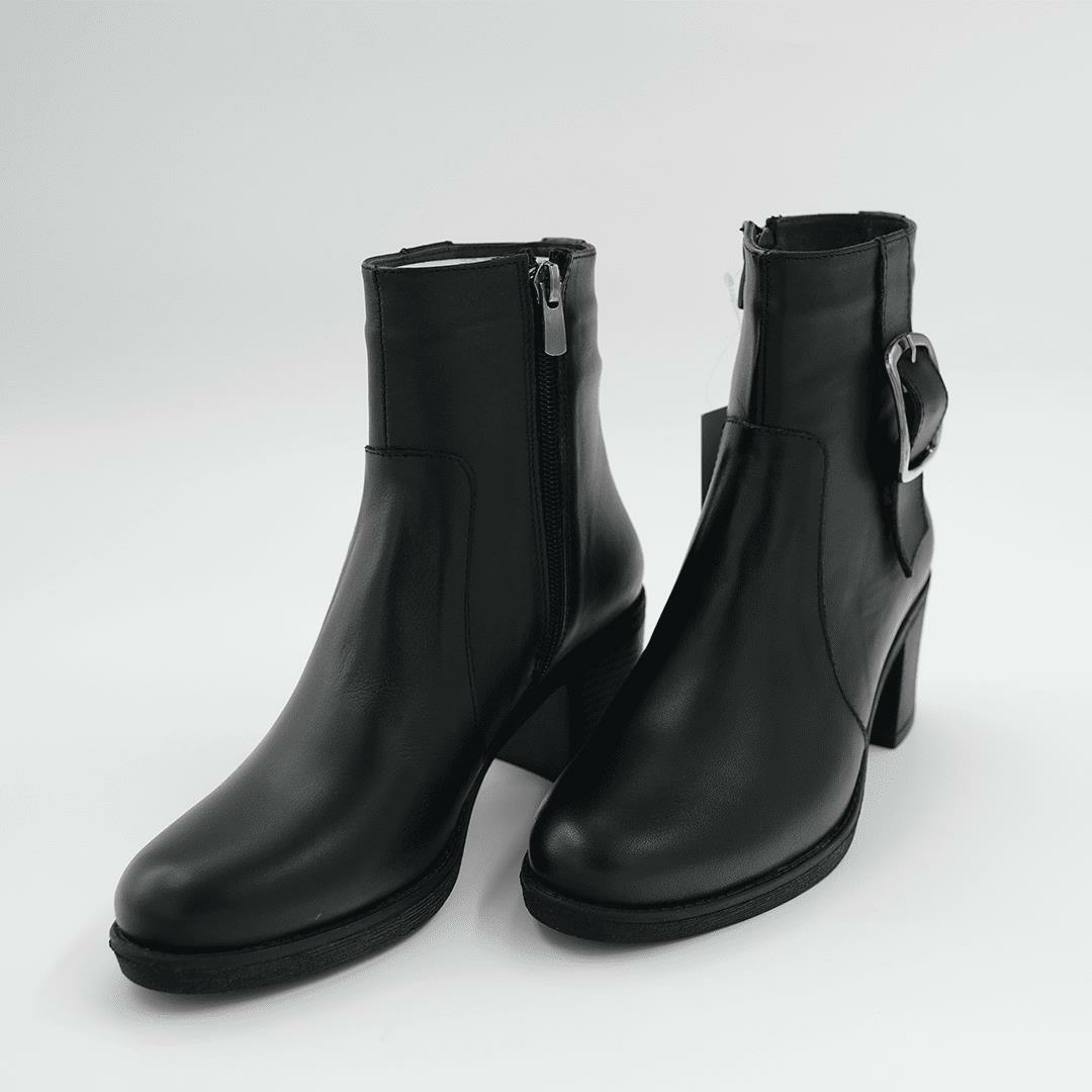 20340 Kadın Deri Bot (8 cm) Siyah - 39
