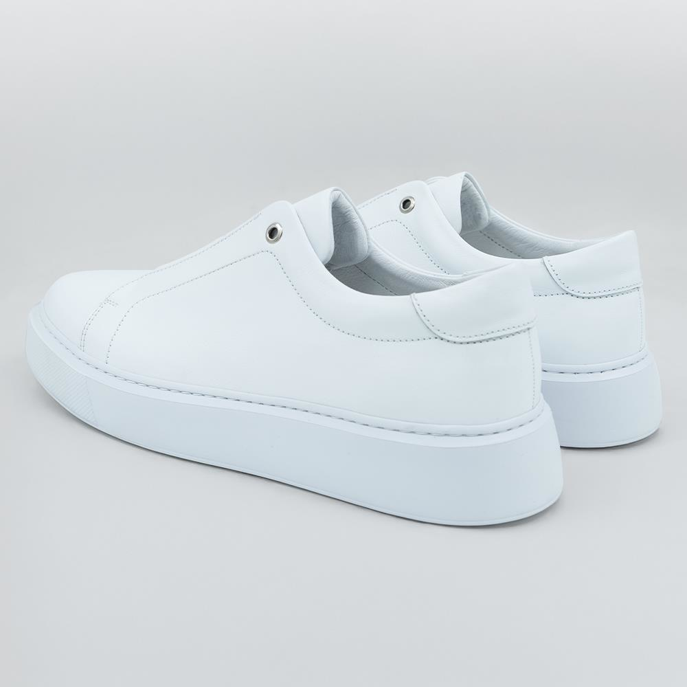 1885-7 Erkek Sneakers  Deri Ayakkabı Beyaz - 44