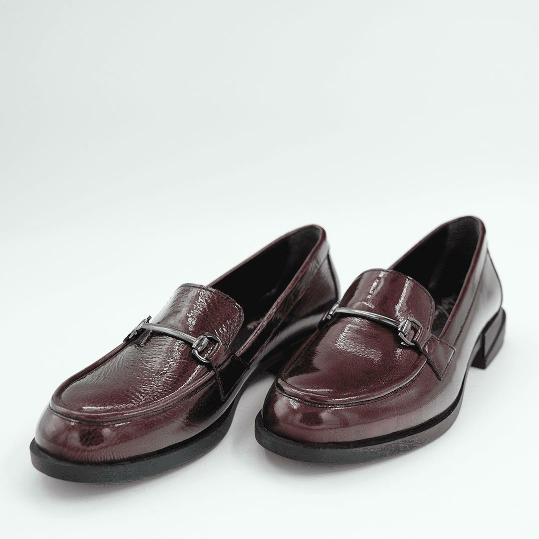 2536 Kadın Casual Ayakkabı Bordo Rugan - 40