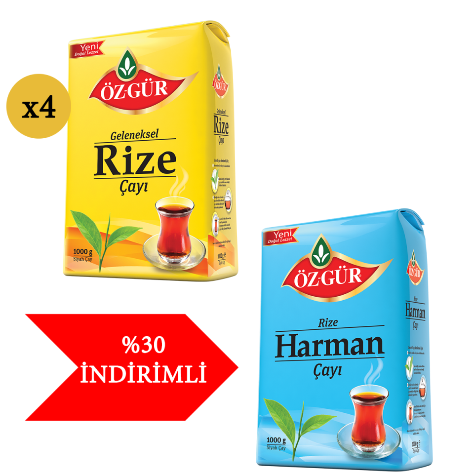 ÖZGÜR 4Kg. Rize + 1Kg. Harman (%30 İNDİRİMLİ)