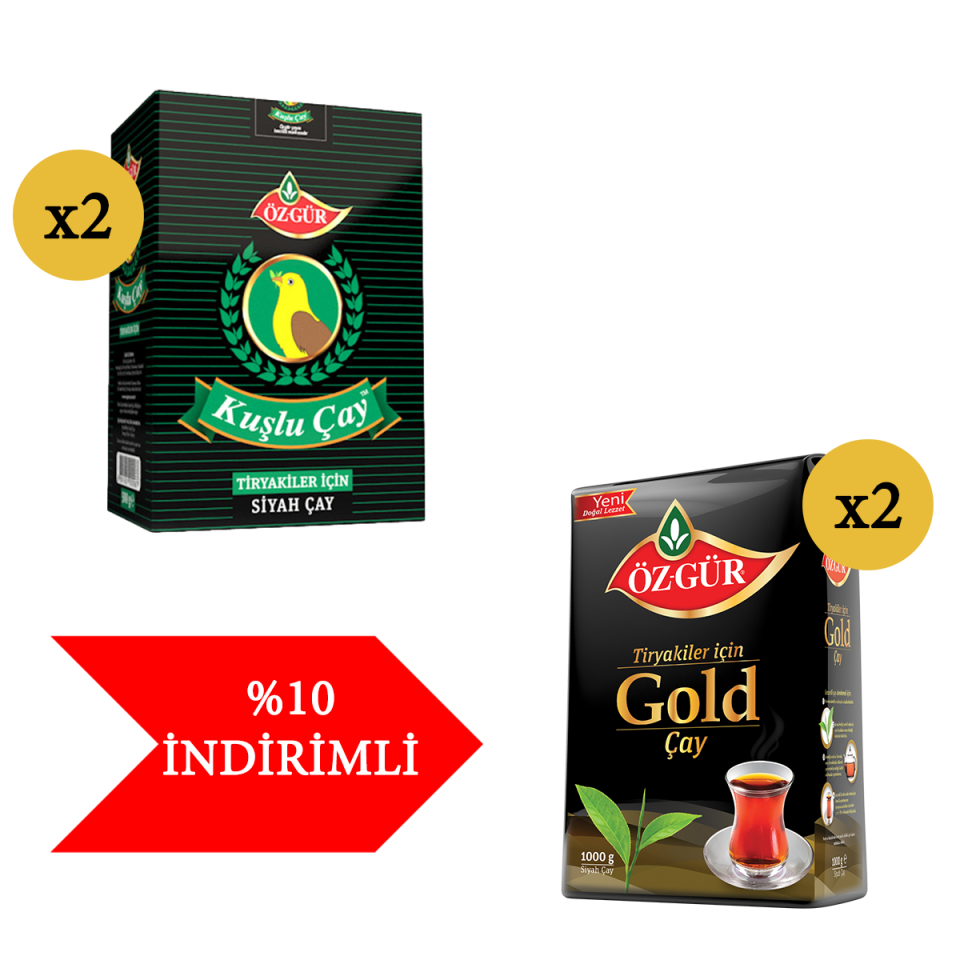 ÖZGÜR 2x500 GR KUŞLU+ 2x1000 GR ÖZGÜR GOLD (%10 İNDİRİMLİ)