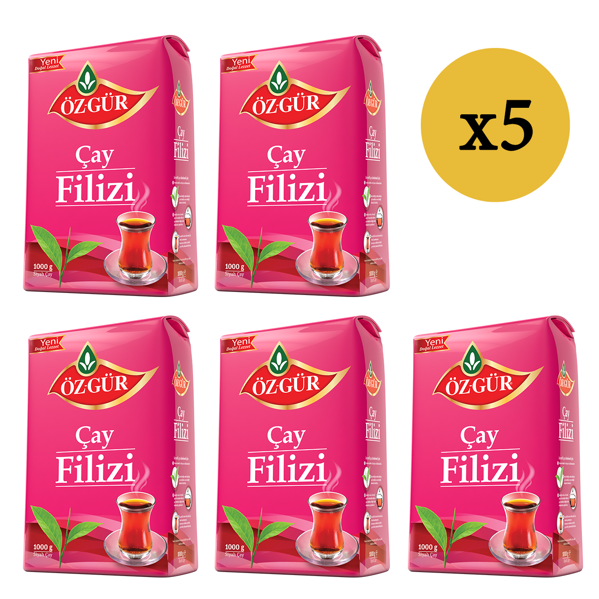 ÖZGÜR Filiz Çayı 1000 Gr x 5 Adet