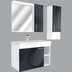 Deren 80 Cm UV Baskılı Banyo Dolabı