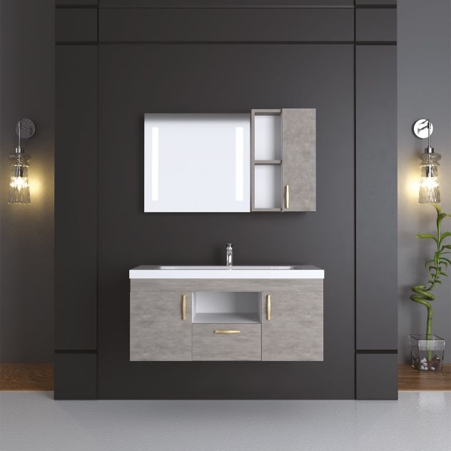 Lisya 80 Cm Mdf Lam Banyo Dolabı