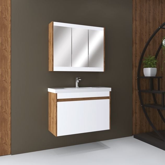 Biga 80 Cm Mdf Lam Banyo Dolabı