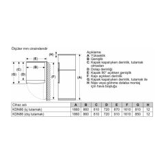 Bosch KDN86XWF0N 641 lt XXL No-Frost Buzdolabı