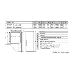 Bosch KGN76VIE0N No Frost Buzdolabı