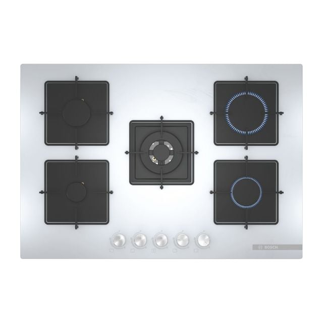 Bosch PNQ7B2O12O Wok Gözlü Beyaz Cam Ankastre Ocak
