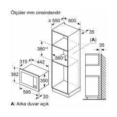 Bosch BFL623MW3 Beyaz Ankastre Mikrodalga Fırın