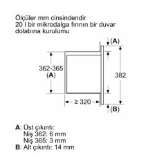 Bosch BFL623MW3 Beyaz Ankastre Mikrodalga Fırın