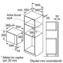 Bosch BEL554MS0 25 LT Ankastre Mikrodalga Fırın