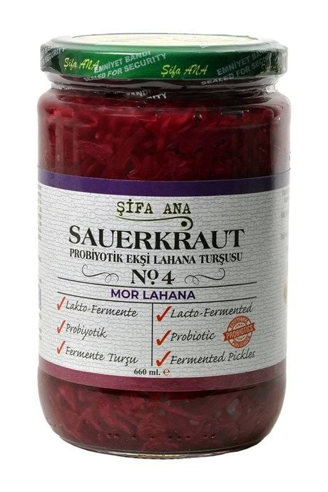 Sauerkraut (Ekşi Lahana Turşusu) No4 Mor Lahana (660cc.)