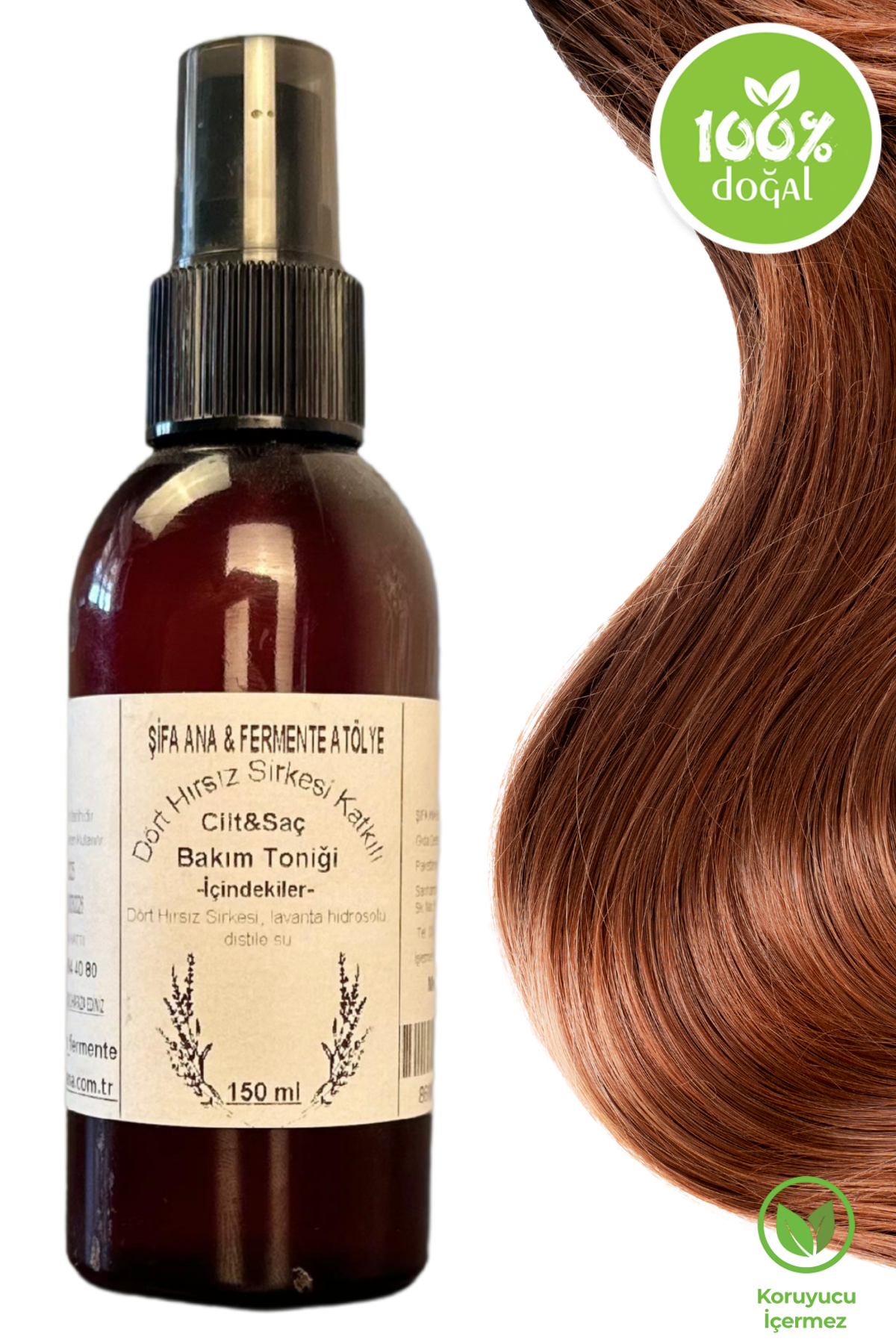 Dört Hırsız Sirkesi Katkılı Cilt&Saç Bakım Toniği (150 ml.)