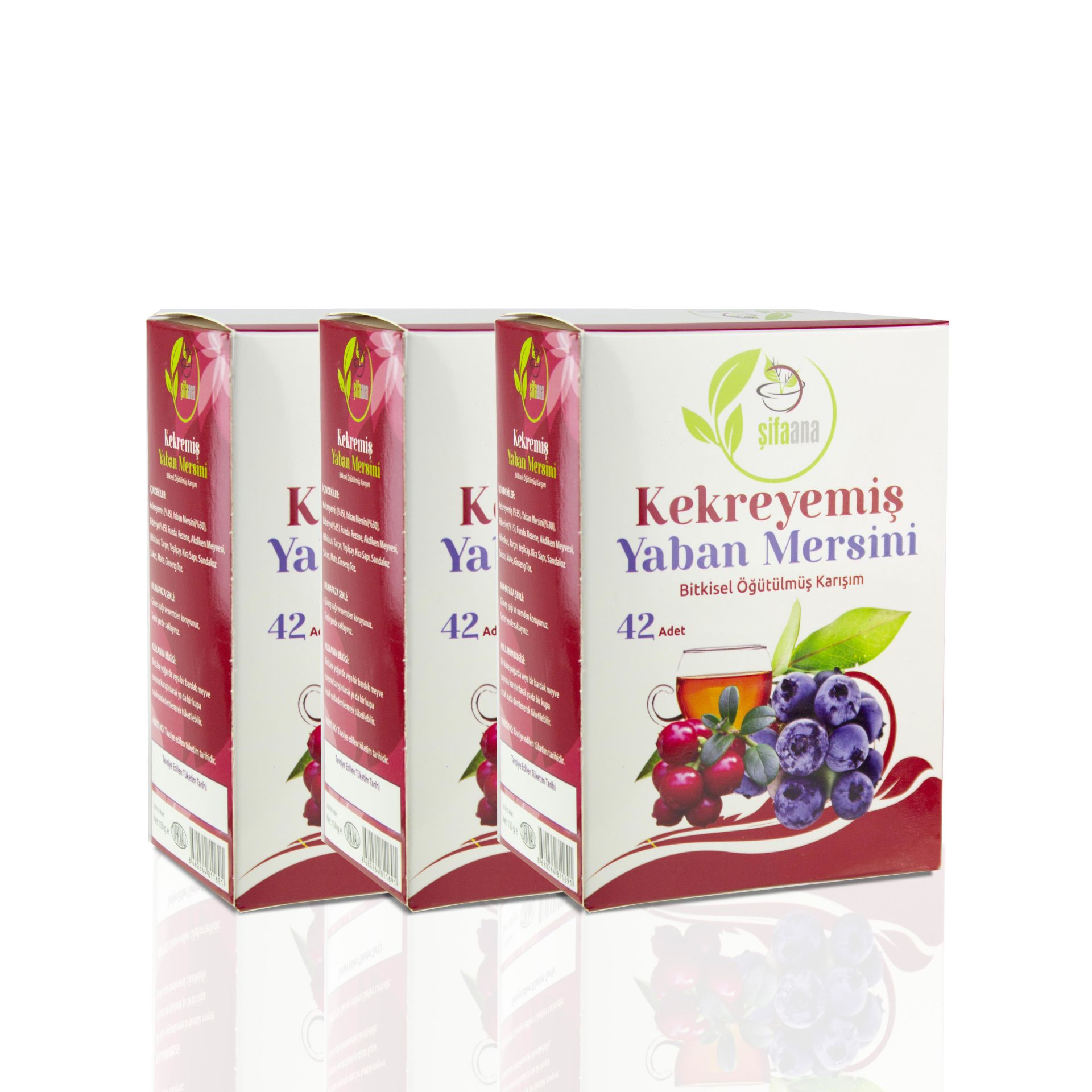 Kekreyemişli Yaban Mersinli Bitkisel Karışım 3 Paket