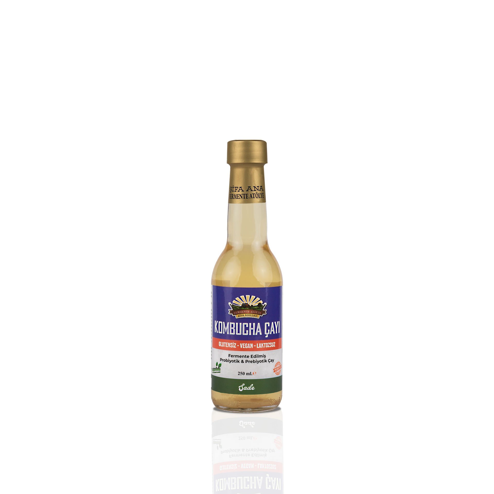 Plain Kombucha (250ml.) in Glass Bottle