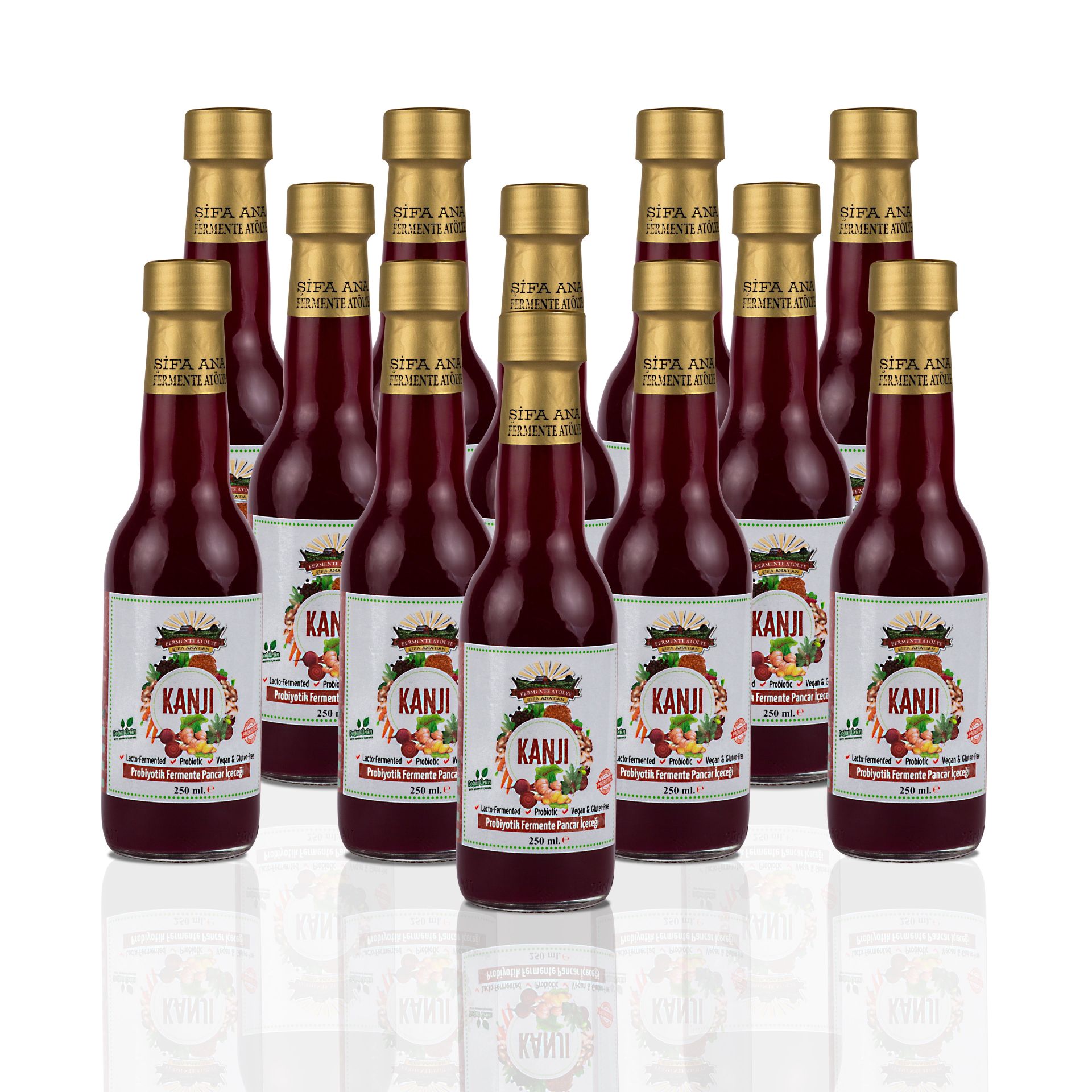 12 Pieces of Beetroot Kanji (250ml.) in Glass Bottle