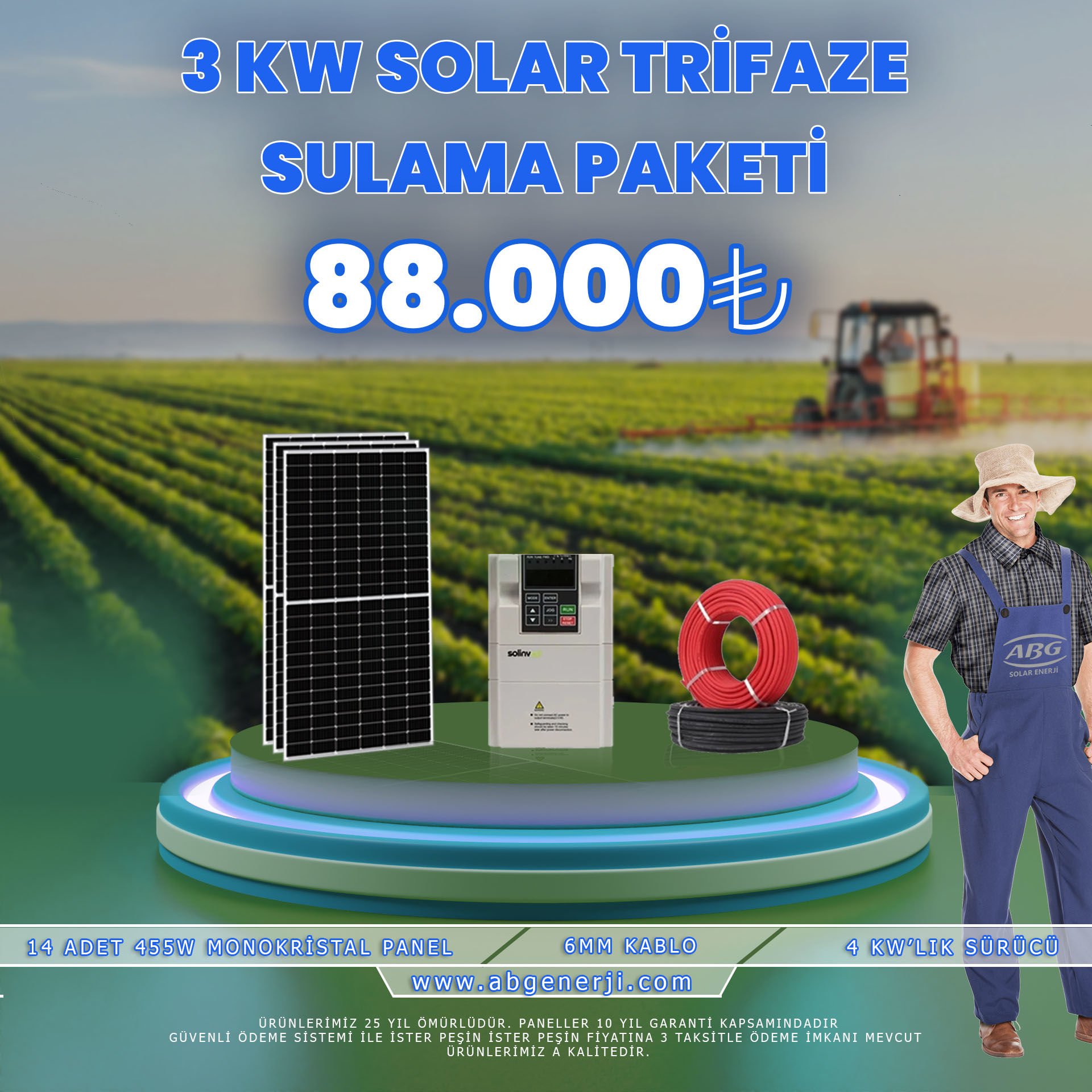 3 KW SOLAR SULAMA PAKETİ