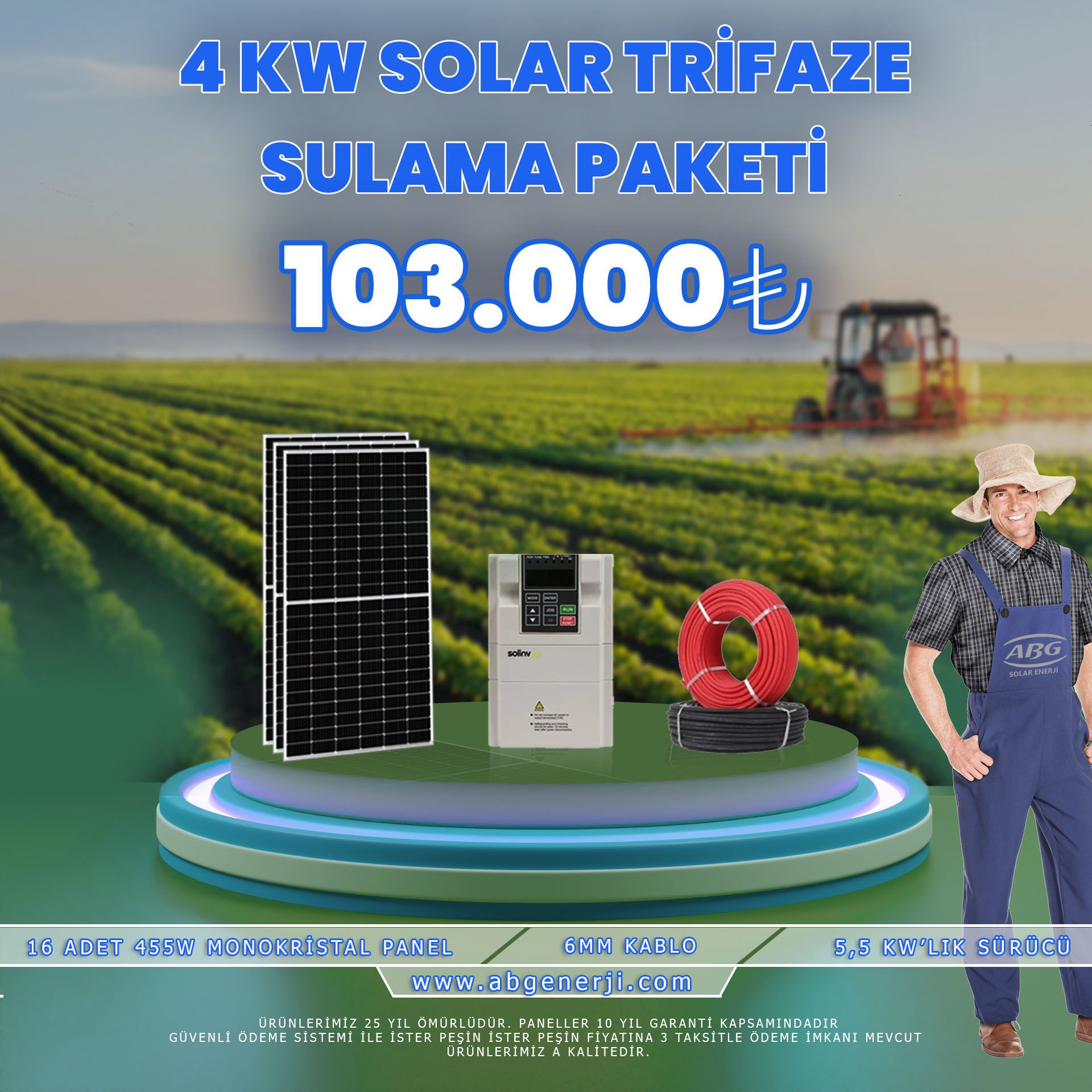 4 KW SOLAR SULAMA PAKETİ