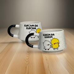 İlbay Seramik 2 li Klasik Karım Kocam Kupa Bardak Mug