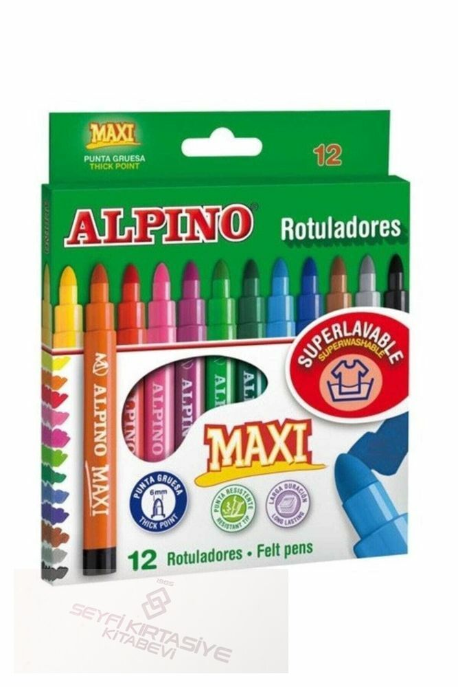 Maxi Keçeli Boya Kalemi 12 Renk